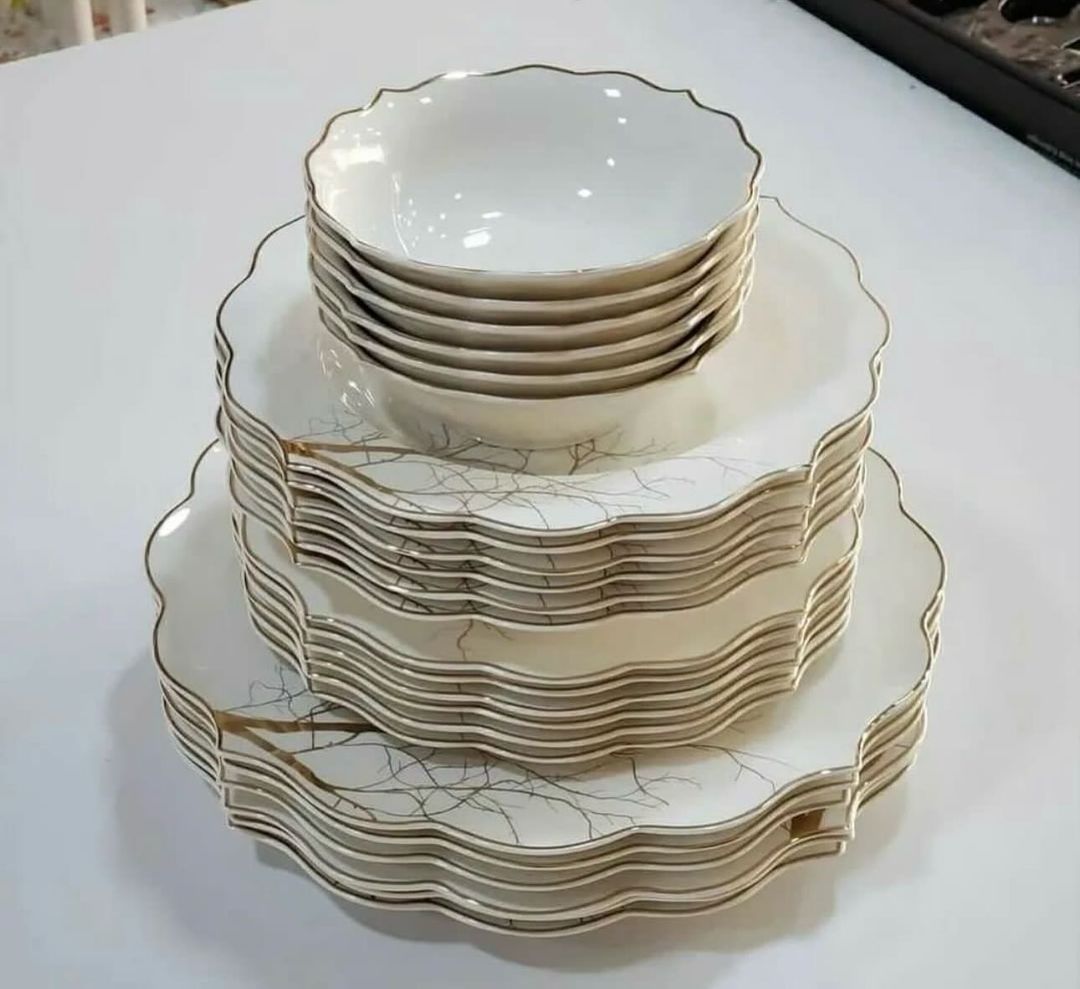 Six Bowl Six Large Plates Six Medium Plates Six Small Plates And 26 Spoons